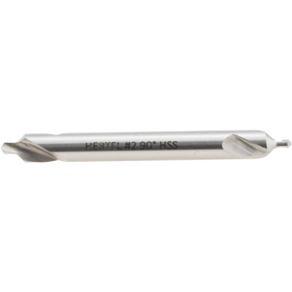 Hertel H-81155020000 Combination Drill & Countersink #2, 3/16" Body Dia, 118 deg, High-Speed Steel