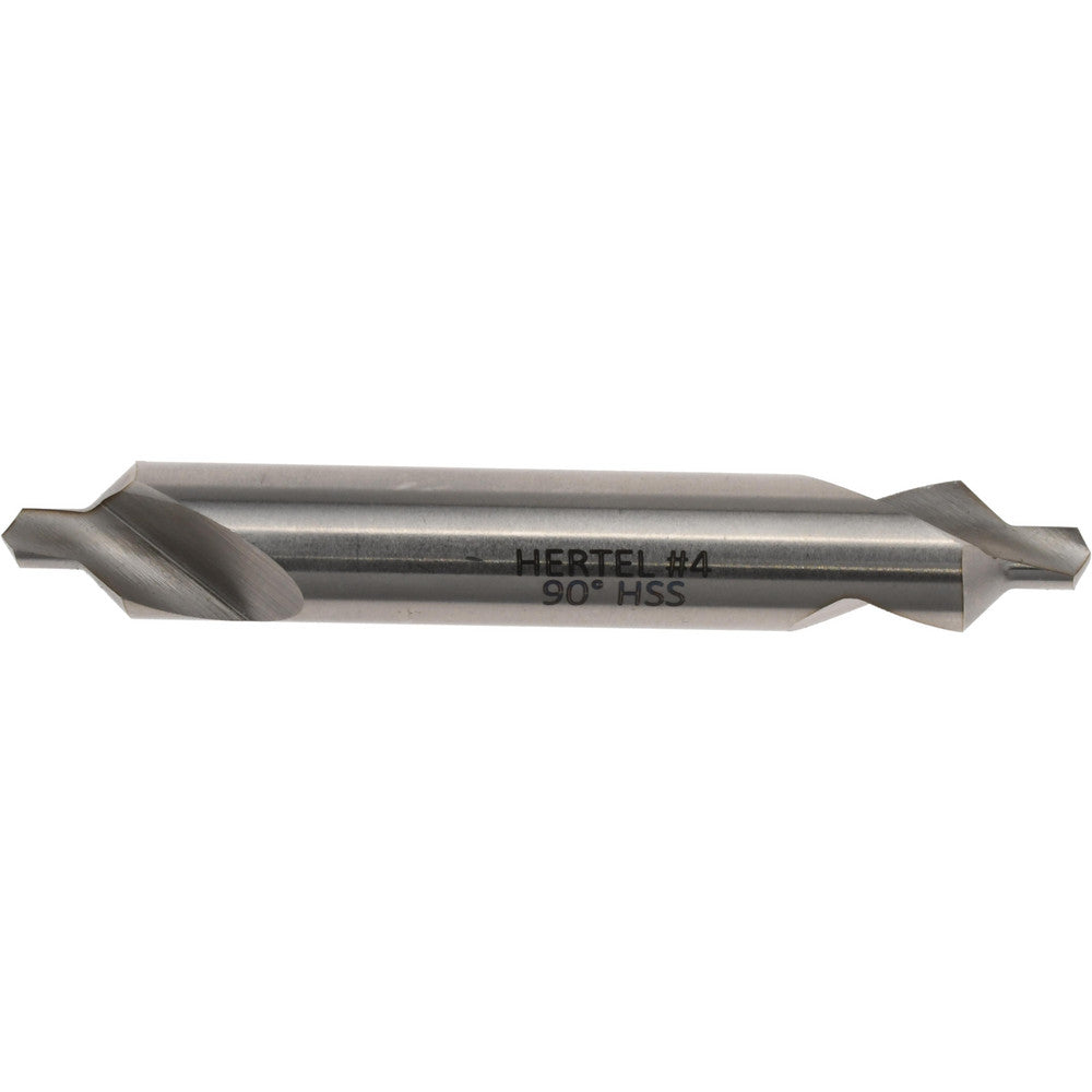 Hertel H-81155040000 Combination Drill & Countersink #4, 5/16" Body Dia, 118 deg, High-Speed Steel
