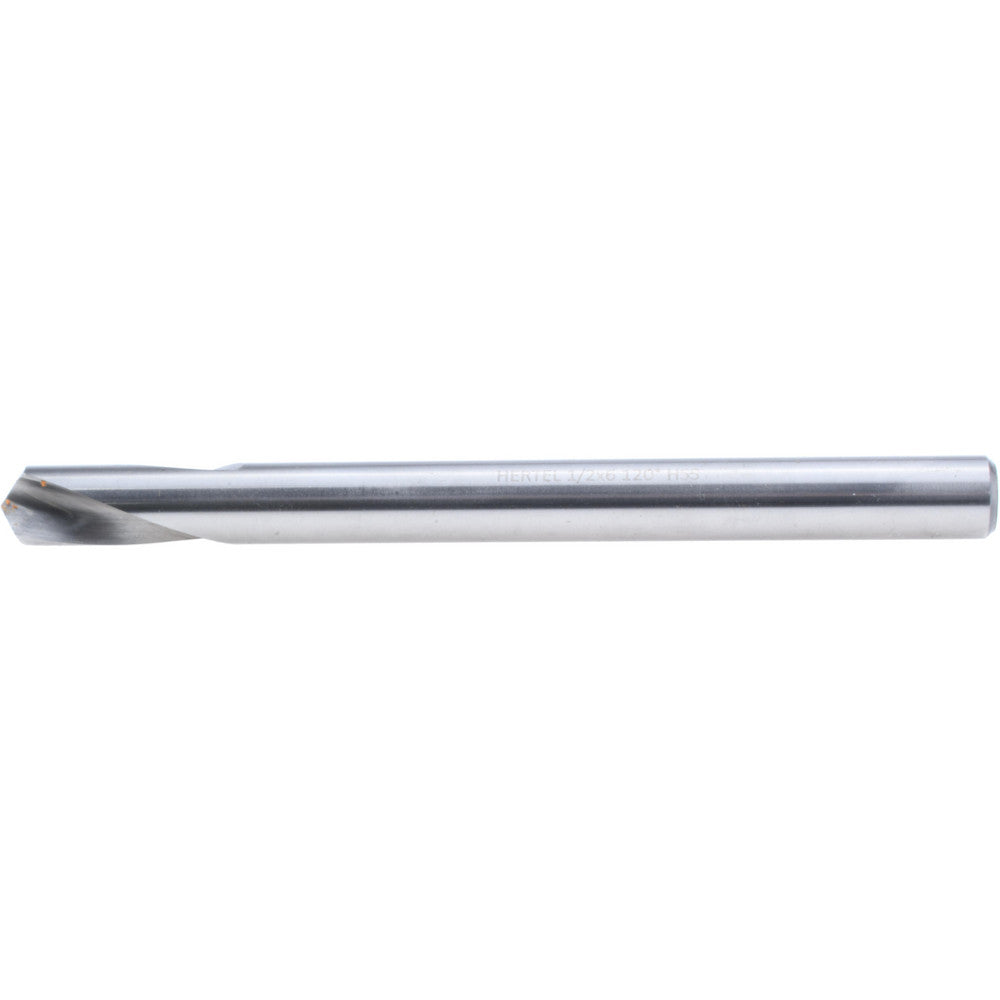 Hertel H-8119D127006 Spotting Drill 1/2" Dia, 120 deg, 6" OAL, High-Speed Steel