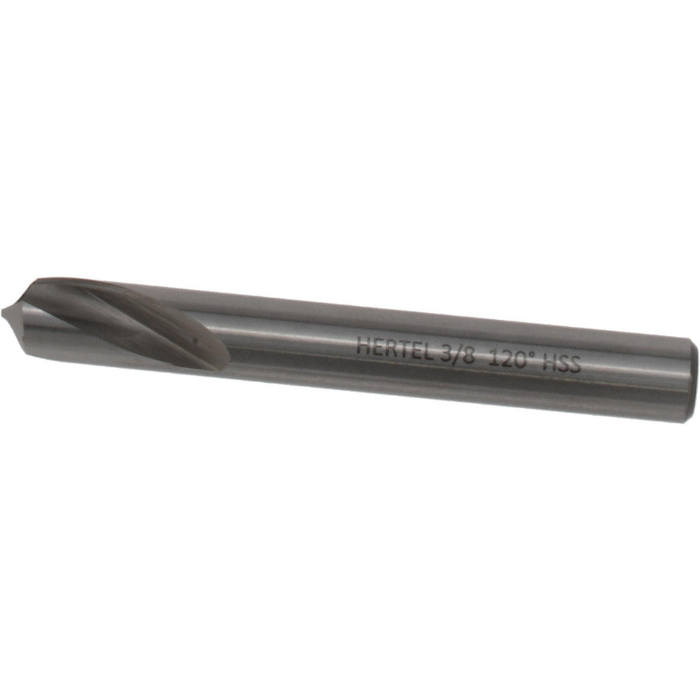 Hertel H-8119D095200 Spotting Drill 3/8" Dia, 120 deg, 3-1/8" OAL, High-Speed Steel