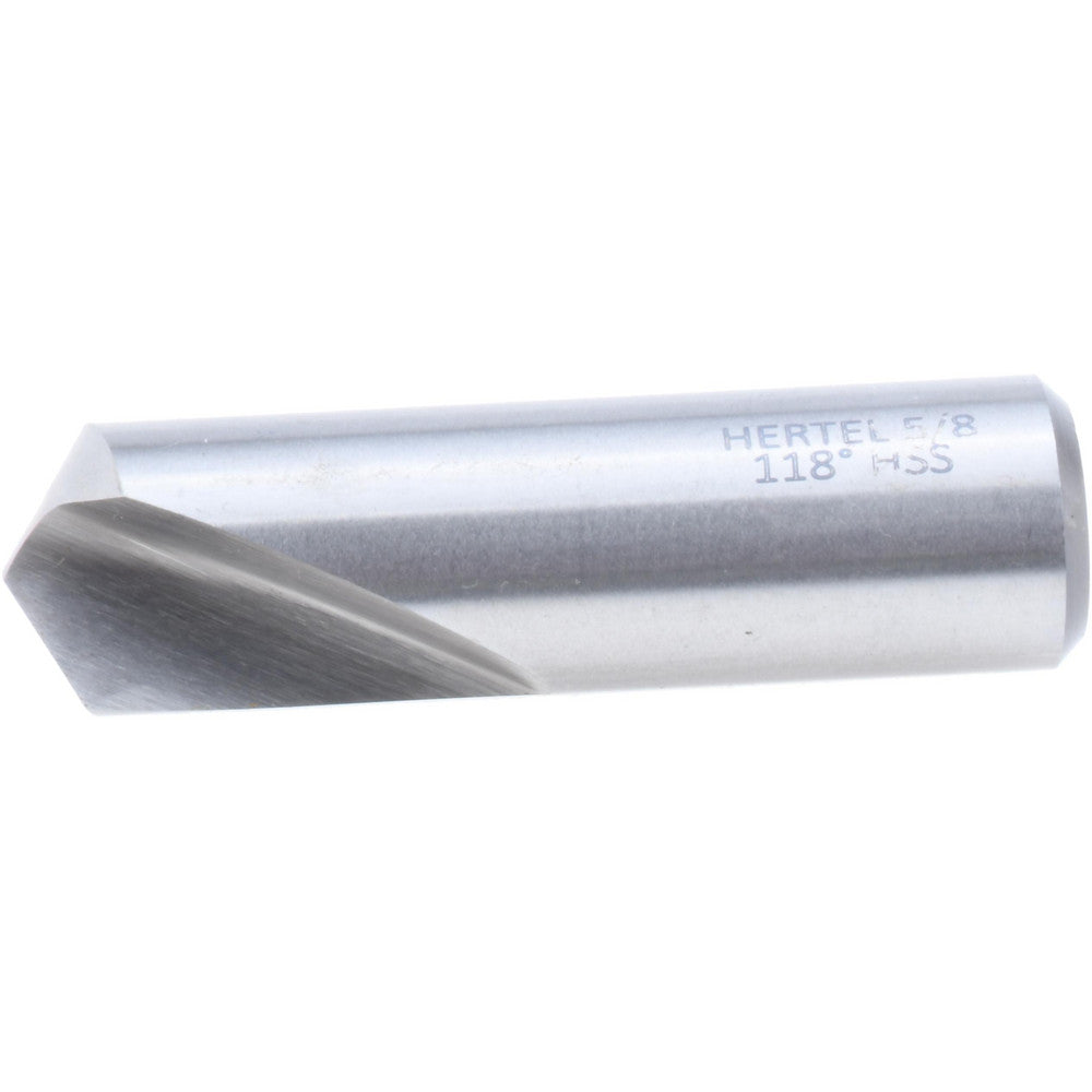 Hertel H-8119B158700 Spotting Drill 5/8" Dia, 118 deg, 2-1/4" OAL, High-Speed Steel