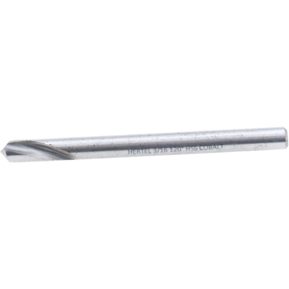 Hertel H-81196047600 Spotting Drill 3/16" Dia, 120 deg, 2-3/8" OAL, Cobalt M-35 (HSS-E)