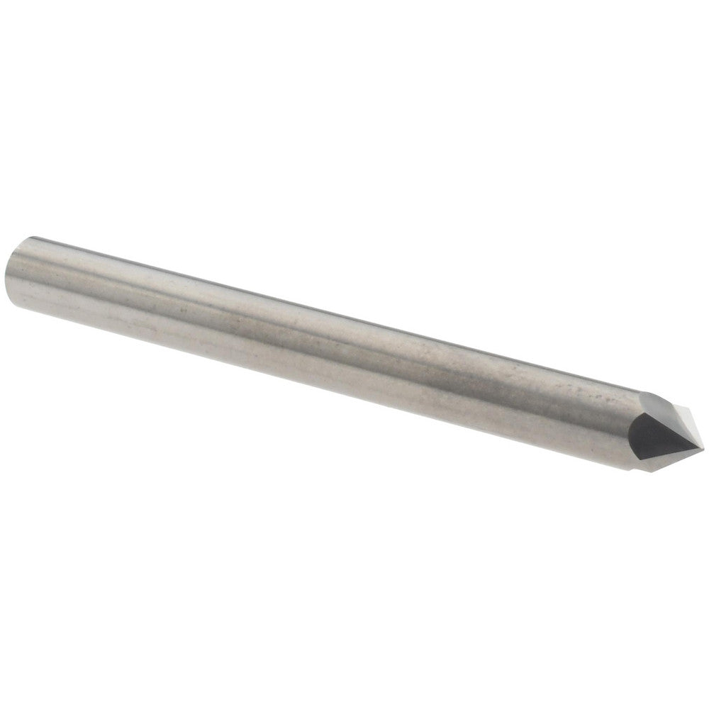Harvey Tool 72445 Chamfer Mill 3/16" Dia, 3/16" Shank Dia, 90 deg, 2 Flute, Solid Carbide, Single End