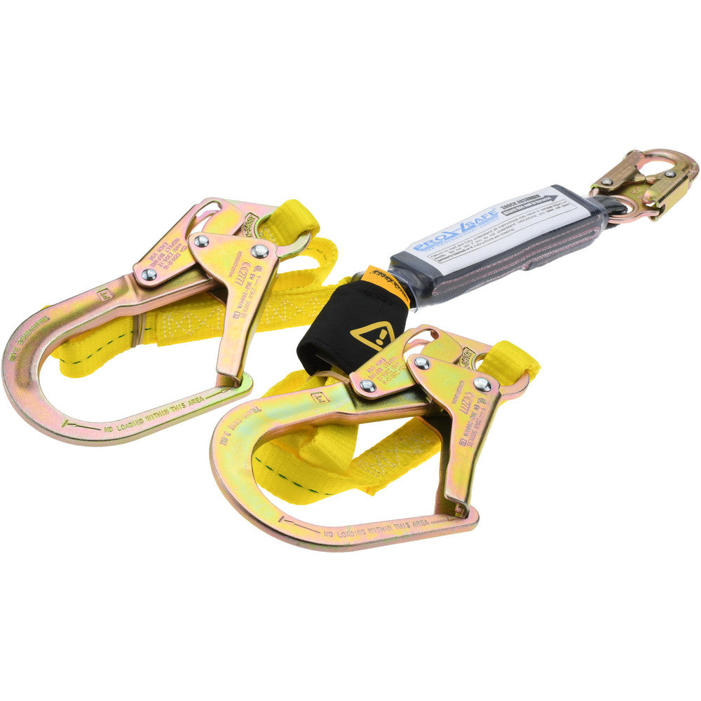 PRO-SAFE PS-SA-LN18 6' Long, 350 Lb Capacity, 2 Leg Locking Snap Hook Harness Shock Absorbing Lanyard