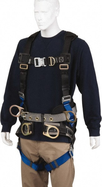 PRO-SAFE PS-HCLB-Q6 Fall Protection Harnesses 350 Lb, Construction Style, Size 2X-Large, Polyester