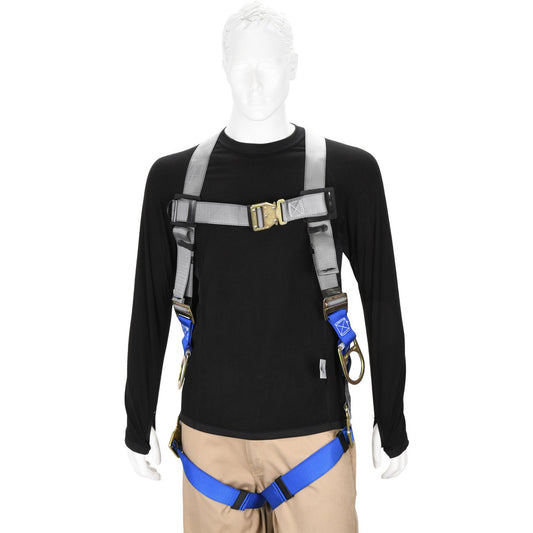 PRO-SAFE PS-HQC-10 Fall Protection Harnesses 350 Lb, Quick-Connect Back and Side D-Rings Style, Size Universal, Polyester