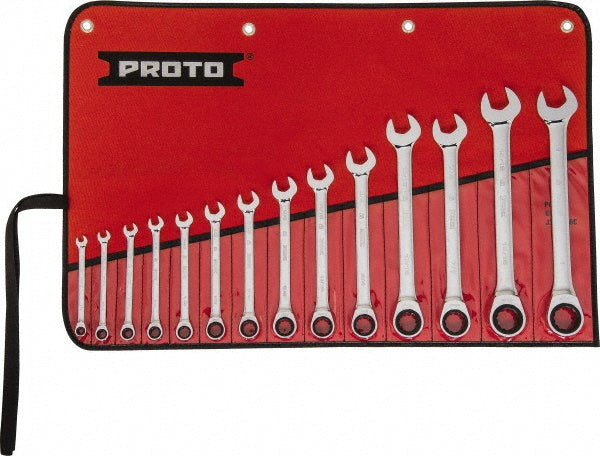Proto JSCRT-14S Ratcheting Combination Wrench Set 14 Pc, Inch