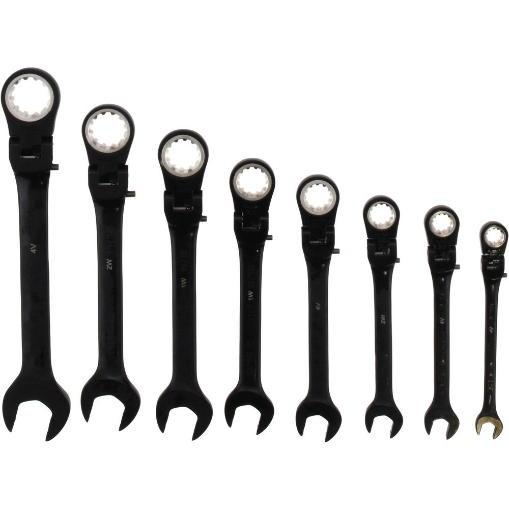 Proto JSCVF-8S Ratcheting Flex-Head Spline Wrench Set 8 Pc, Inch
