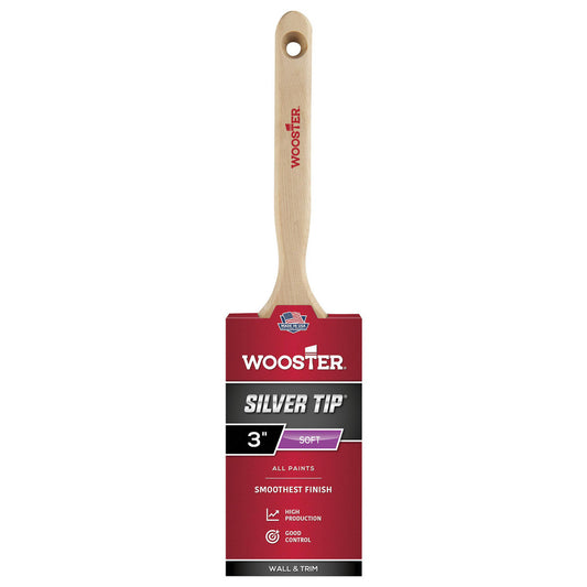 Wooster Brush 5220-3 Paint Brush 3" Wide, Nylon Polyester & Synthetic, Synthetic Bristle