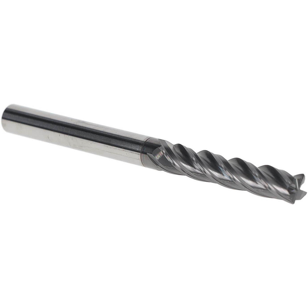 Accupro 95168556 Corner Chamfer End Mill 1/4" Dia, 1-1/4" LOC, 4 Flute, 0.0100" Chamfer Width, Solid Carbide