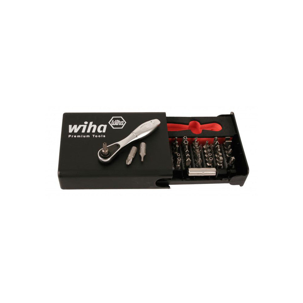 Wiha 71988 Screwdriver Insert Bit Set 0.25" Drive, Phillips, Slotted, Spanner, Square & Torx