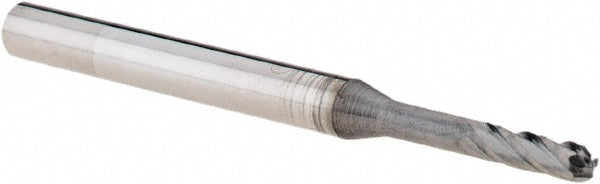 Accupro 62917521 Ball End Mill 0.0781" Dia, 0.25" LOC, 4 Flute, Solid Carbide