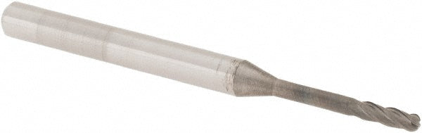 Accupro 62917539 Ball End Mill 0.0625" Dia, 0.1875" LOC, 4 Flute, Solid Carbide