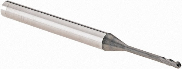 Accupro 62917547 Ball End Mill 0.0469" Dia, 0.1406" LOC, 4 Flute, Solid Carbide