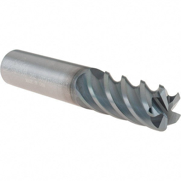 Supermill 5251947 Corner Radius End Mill 1/2" Dia, 1-1/4" LOC, 0.062" Radius, 5 Flutes, Solid Carbide