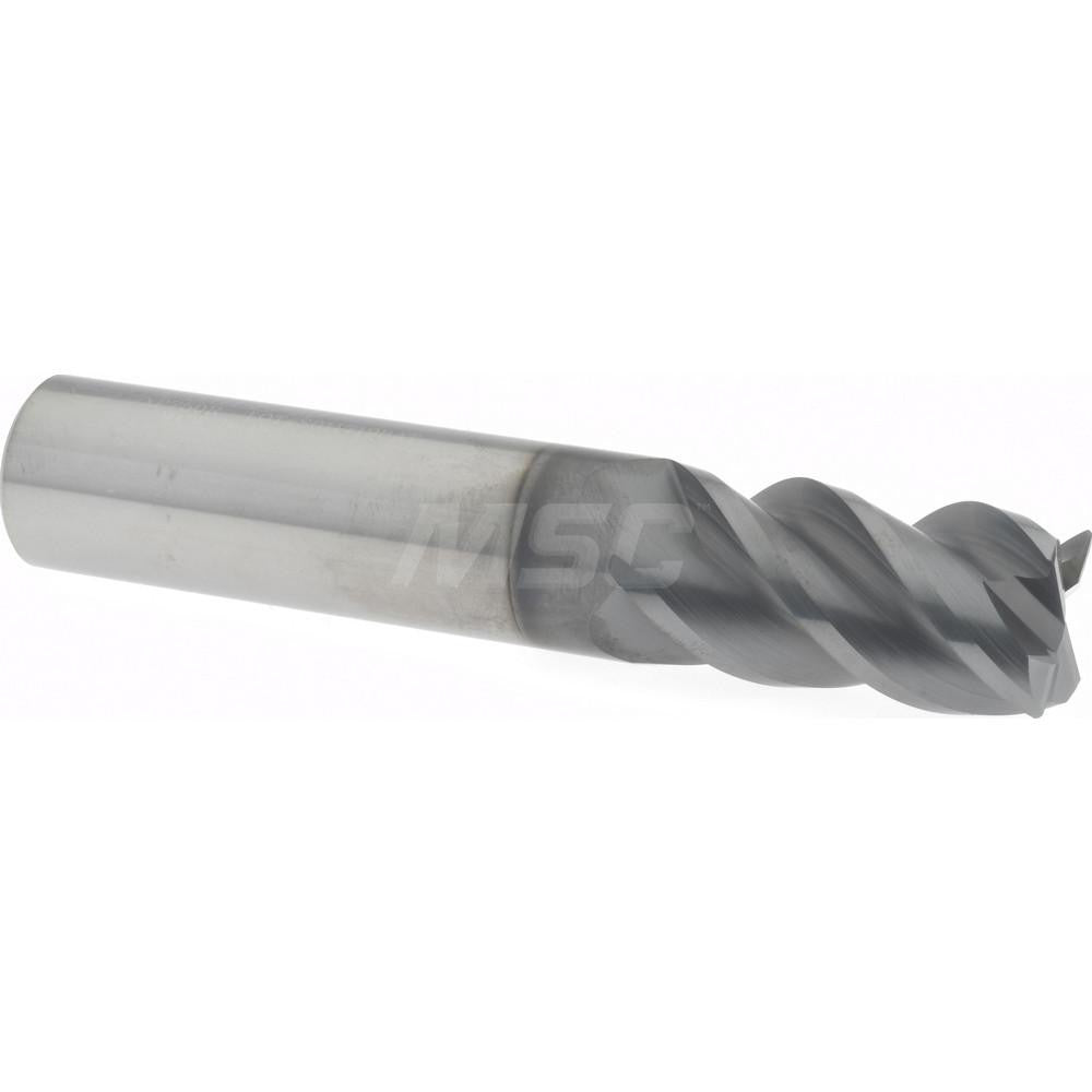 Supermill 5253824 Corner Radius End Mill 3/4" Dia, 1-1/2" LOC, 0.03" Radius, 4 Flutes, Solid Carbide