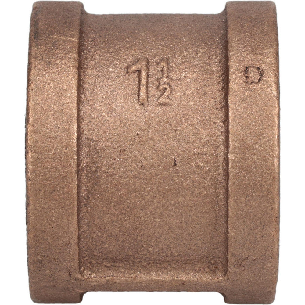 Merit Brass XNL111-24 Brass Pipe Coupling 1-1/2" Fitting, Threaded, FNPT x FNPT, Class 125, Lead Free
