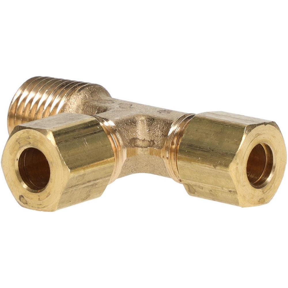 Parker 171C-4-4 Compression Tube Male Run Tee 1/4-18" Thread, Compression x MNPT x Compression