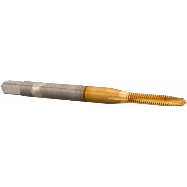 OSG 1205605 Spiral Point Tap #2-56 UNC, 2 Flutes, Plug Chamfer, 2B Class of Fit, HSS, TiN Coated
