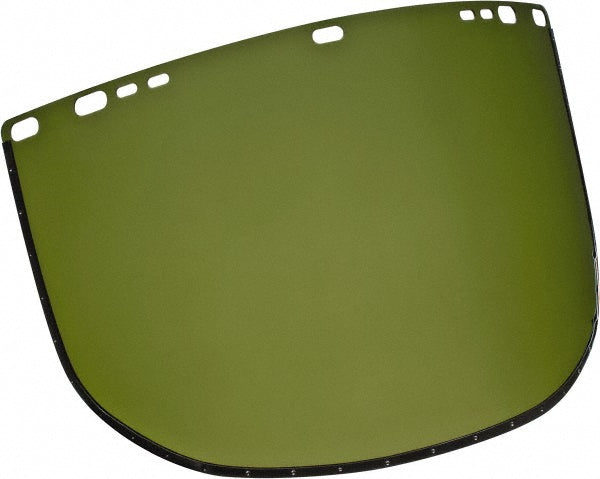 Jackson Safety 29090 Face Shield Windows & Screens Replacement Window, Green, 9" High, 0.04" Thick