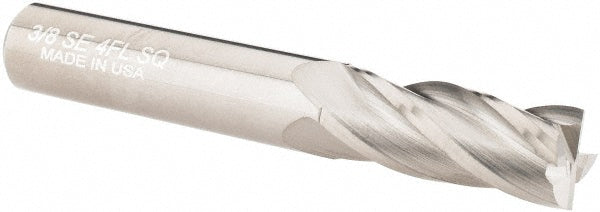 Htc Tool & Cutter Co. 120-4375 Square End Mill 3/8" Dia, 1" LOC, 4 Flute, Solid Carbide