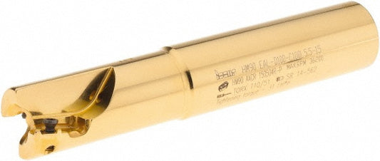 Iscar 3103002 Indexable Square-Shoulder End Mill HM90 EAL-D100-C100L5, 1" Cut Dia, 0.531" Max Depth of Cut, 1" Dia Cylindrical Shank