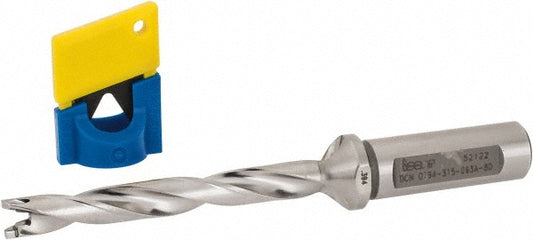 Iscar 3202478 Replaceable-Tip Drill 0.394 to 0.429" Dia, 3.15" Max Depth, 5/8" Weldon Flat Shank