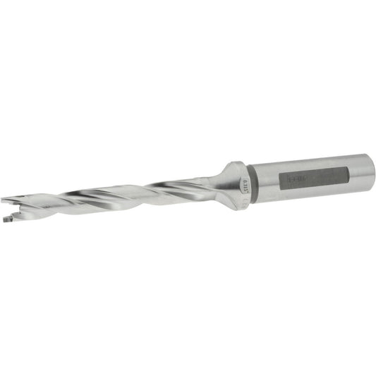Iscar 3202476 Replaceable-Tip Drill 0.315 to 0.35" Dia, 2.52" Max Depth, 1/2" Weldon Flat Shank
