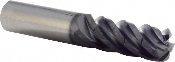 Iscar 5680944 Roughing End Mill 1/2" Dia, 5 Flute, Variable Pitch, 0.1000" Corner Radius, Single End, Solid Carbide, Chipbreaker