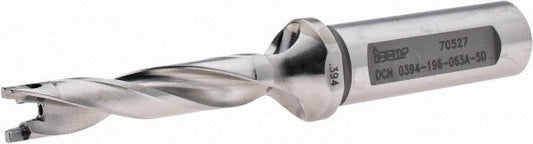 Iscar 3260111 Replaceable-Tip Drill 0.394 to 0.409" Dia, 1.96" Max Depth, 5/8" Weldon Flat Shank