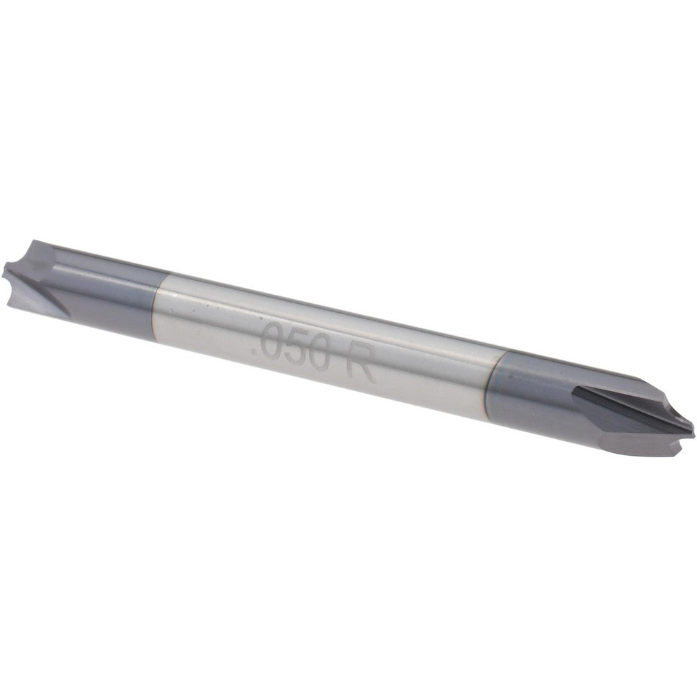 Harvey Tool 46050-C3 Corner Rounding End Mill 0.05 mm Radius, 3/16" Dia, 2 Flutes, Solid Carbide