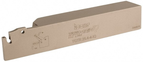 Iscar 2301827 Indexable Grooving-Cutoff Toolholder TGTR 25.4-4, 0.146 to 0.177" Groove Width, 1-1/4" Max Depth of Cut, Right Hand