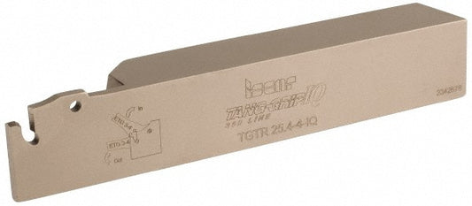 Iscar 2301827 Indexable Grooving-Cutoff Toolholder TGTR 25.4-4, 0.146 to 0.177" Groove Width, 1-1/4" Max Depth of Cut, Right Hand