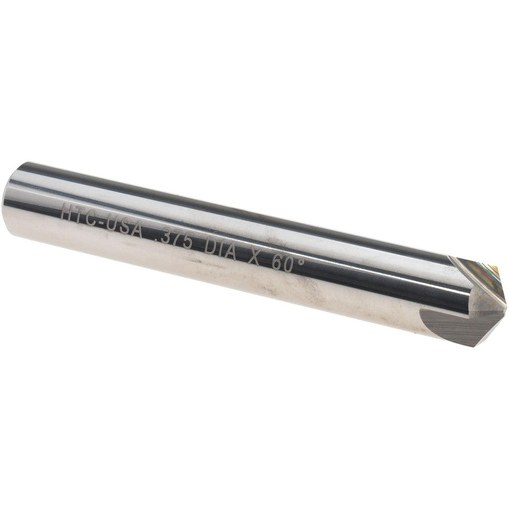 Harvey Tool 18460 Chamfer Mill 3/8" Dia, 3/8" Shank Dia, 120 deg, 3 Flute, Solid Carbide, Single End