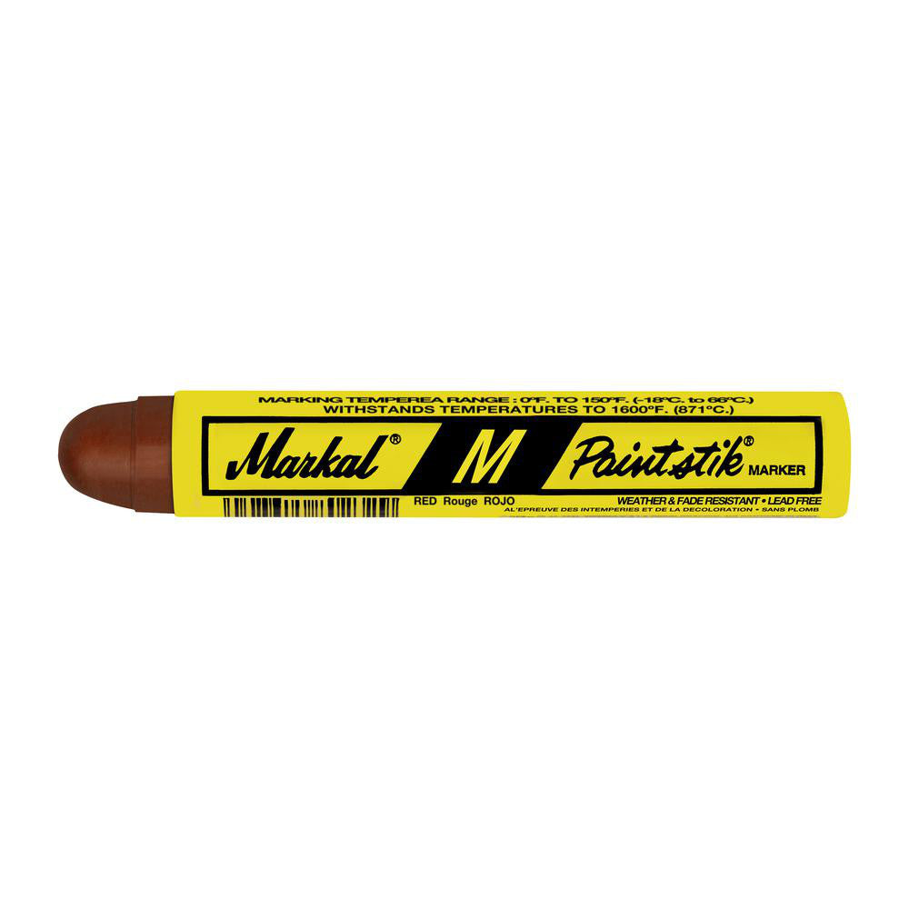 Markal 81922 Solid Paint Marker Red, Oil Base, Round Tip