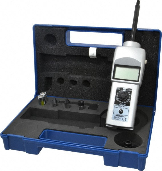 SHIMPO DT-105A Accurate up to 0.006 +/- 1% Digit (6 RPM Max) (10,000 to 25,000 RPM), 0.001 RPM Resolution, Contact Tachometer