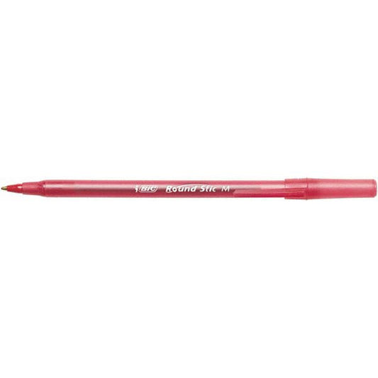 Bic BICGSM11RD Stick Pen Ball Tip, Red Ink