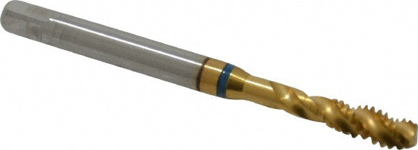 Guhring 9039100048260 Spiral Flute Tap #10-24, UNC, 3 Flute, Modified Bottoming, 2B Class of Fit, Powdered Metal, TiN Finish