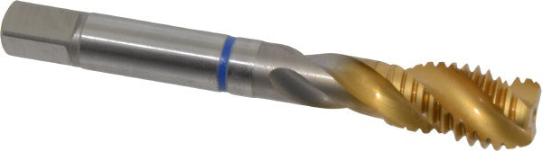 Guhring 9039100127000 Spiral Flute Tap 1/2-13, UNC, 3 Flute, Modified Bottoming, 2B Class of Fit, Powdered Metal, TiN Finish
