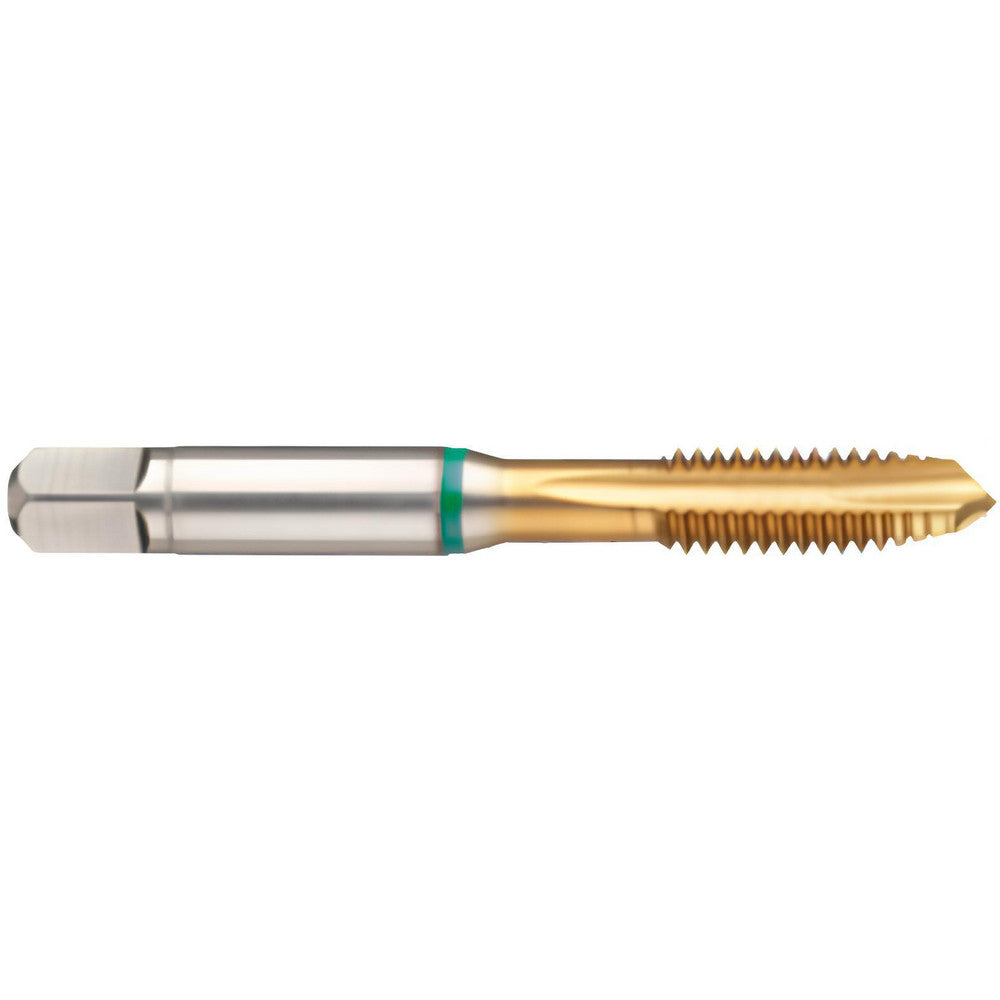 Guhring 9039150040000 Spiral Point Tap M4x0.7 Metric, 3 Flutes, Plug Chamfer, 6H Class of Fit, High-Speed Steel-E, TiN Coated