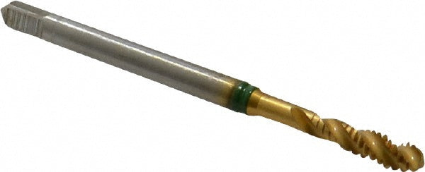 Guhring 9039220035050 Spiral Flute Tap #6-32, UNC, 3 Flute, Modified Bottoming, 2B Class of Fit, Cobalt, TiN Finish