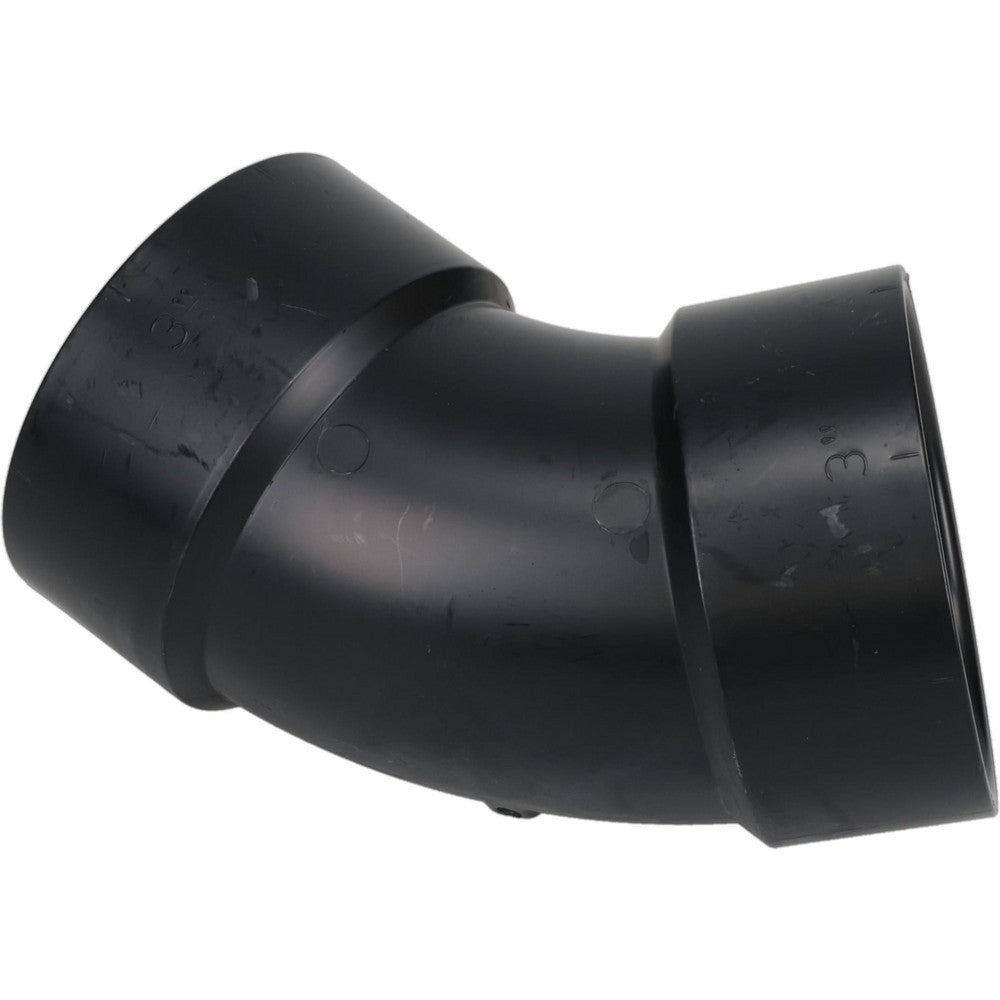 NIBCO I042650 Drain, Waste & Vent 45 deg Elbow 3" Fitting, Hub x Hub, Acrylonitrile Butadiene Styrene