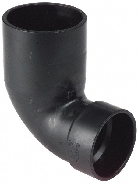 NIBCO I058250 Drain, Waste & Vent 90 deg Street Elbow 4 x 3" Fitting, Spig x Hub, Acrylonitrile Butadiene Styrene