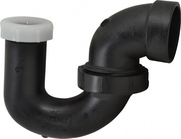 NIBCO I600500 Drain, Waste & Vent P-Trap with Union 1-1/2 x 1-1/4" Fitting, Hub x SJ, Acrylonitrile Butadiene Styrene