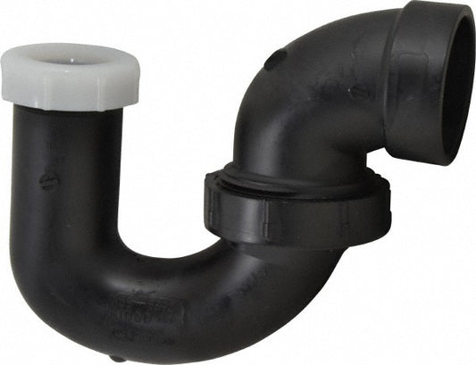 NIBCO I600500 Drain, Waste & Vent P-Trap with Union 1-1/2 x 1-1/4" Fitting, Hub x SJ, Acrylonitrile Butadiene Styrene