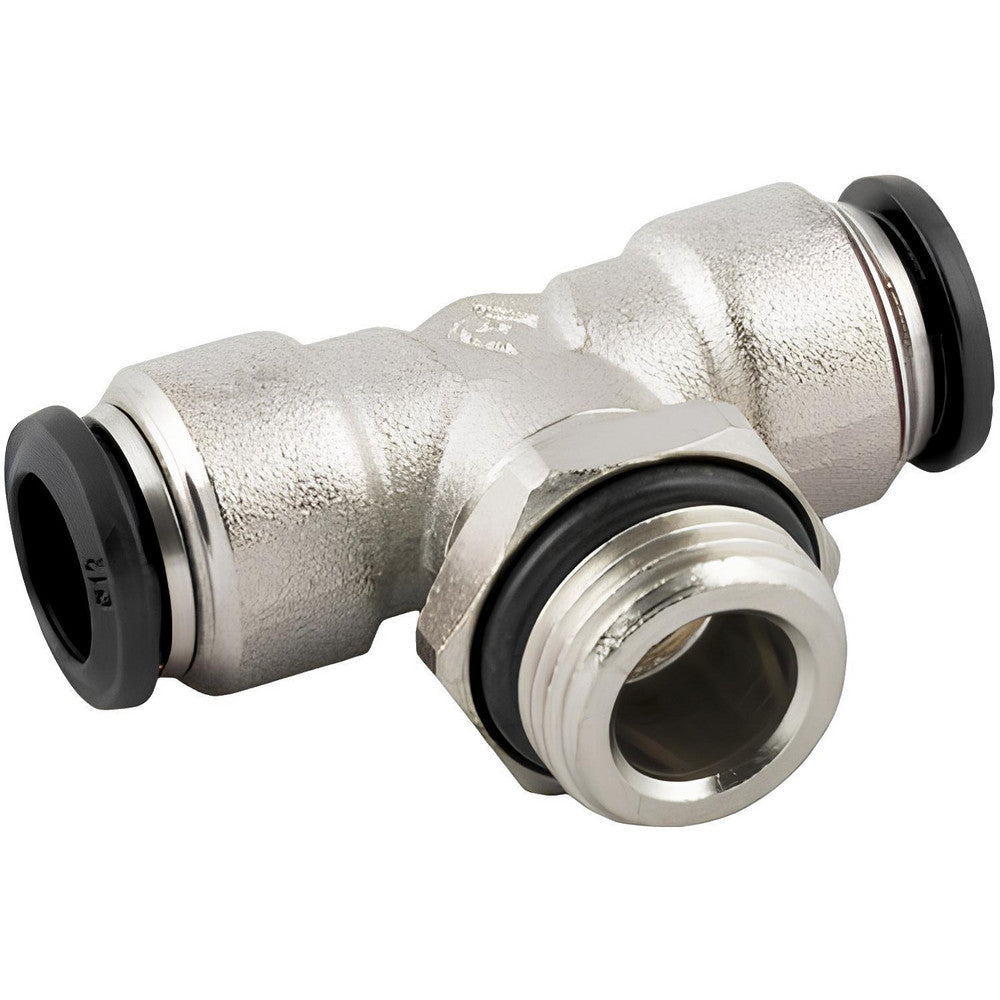Aignep USA 50215N-4-M5 Push-to-Connect Tube x Metric Thread Fitting Swivel Branch Tee, 4.00 mm OD
