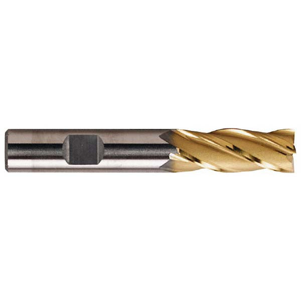 Hertel E8032904 Square End Mill 1-1/4'' Dia, 2'' LOC, 1-1/4'' Shank Dia, 4-1/2'' OAL, 6 Flutes, High Speed Steel