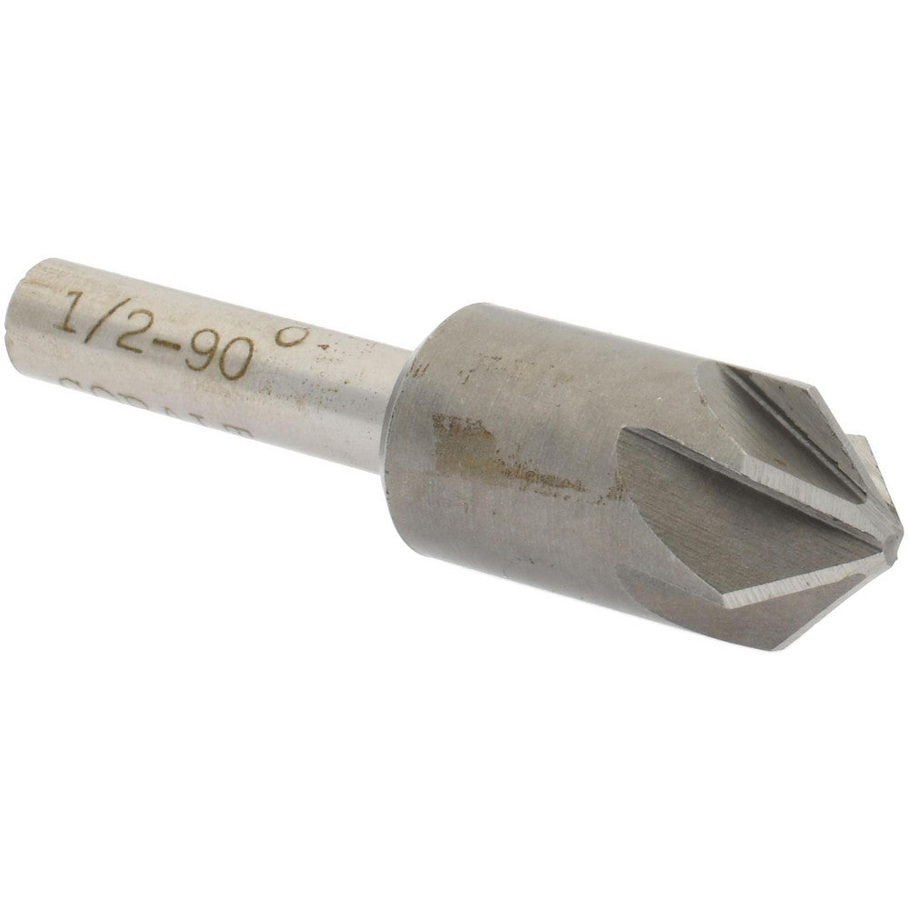 Value Collection CS2160032 Countersink 1/2" Head Dia, 90.00 deg Included Angle, 6 Flute, Cobalt Steel, Right Hand Cut