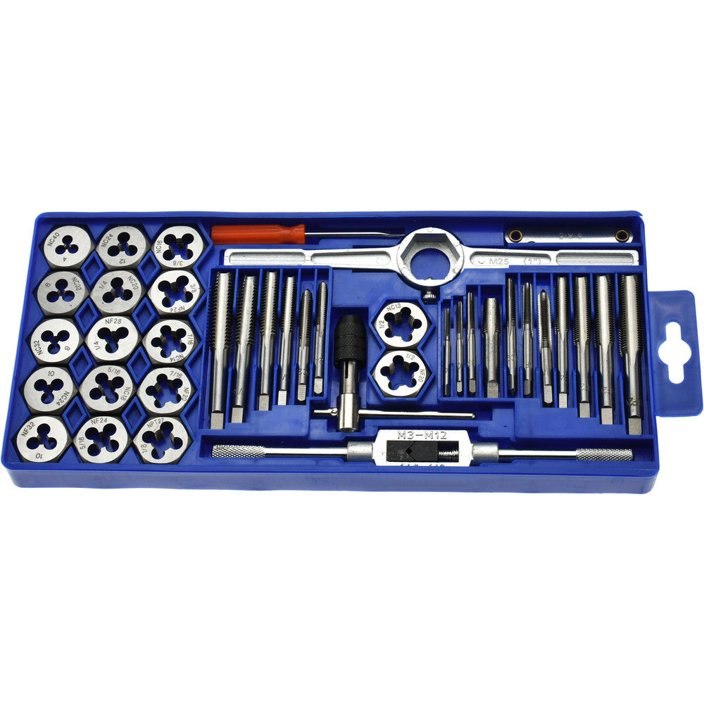 Value Collection 314-9639 Tap & Die Set #4-40 to 1/2-20 Taps, #4-40 to 1/2-20 Dies, NPT, UNC & UNF