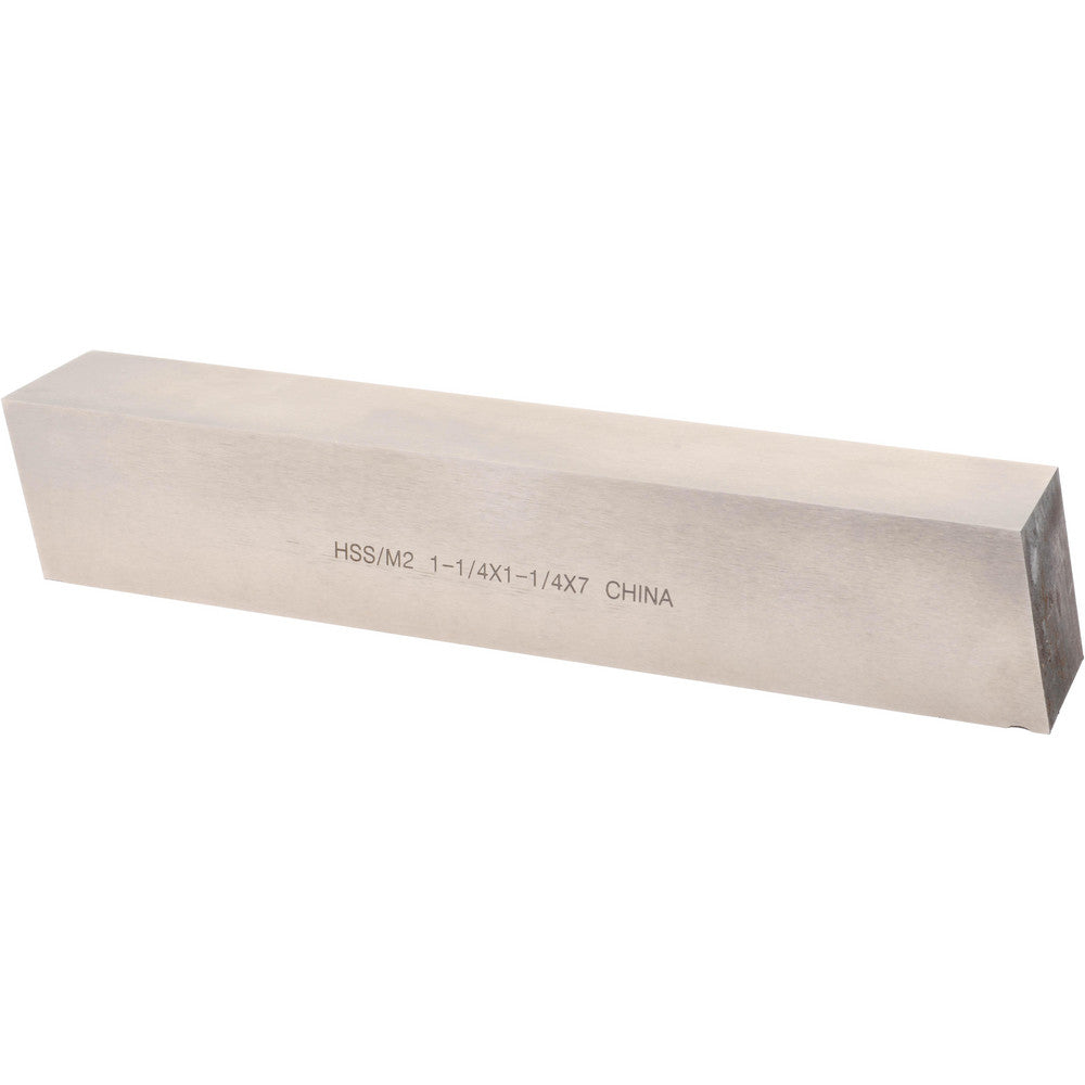 Value Collection 360-0201 Tool Bit Blank 1-1/4" Wide, 1-1/4" High, 7" OAL, M2 High Speed Steel, Square